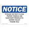 Signmission OSHA Notice Sign, 12" H, Rigid Plastic, Please Do Not Flush Paper Towels Or Sanitary Sign, Landscape OS-NS-P-1218-L-17381 - alternate 1
